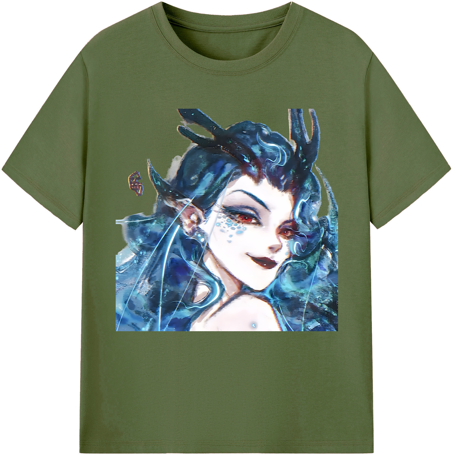 （画像用） Ne Zha 2 ナタ 魔童の大暴れ 綿100％半袖Tシャツ（フロントプリント）